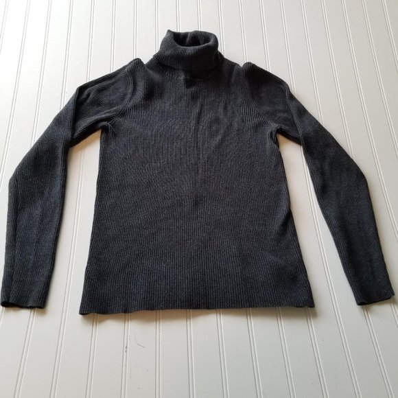 Lauren Ralph Lauren Tops - Ralph Lauren Heather Gray Ribbed Turtleneck